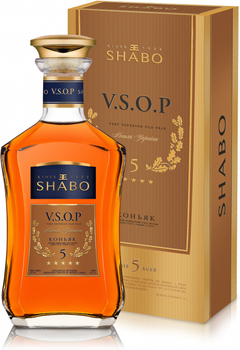 Коньяк Украины Shabo V.S.O.P. пять звезд 0.5 л 40% в подарочной упаковке (4820070400977)