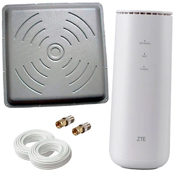 4G Интернет + Wi-Fi 6 (роутер ZTE MF289F + Мощная антенна 25 км)
