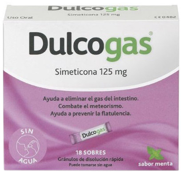 Saszetki na wzdęcia Sanofi Aventis Dulcogas 125 mg 18 Sobres Monodosis (8470001671363)
