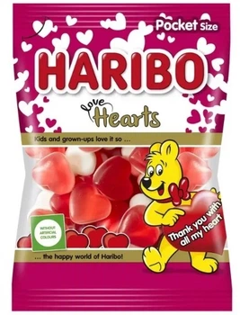 Желейные сердечки Haribo Love Hearts 160г