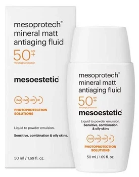 Минеральная матирующая антивозрастная сыворотка Mesoestetic Mesoprotech Mineral Matt Antiaging Fluid SPF 50+, 50 мл (10284)