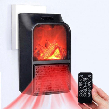 Портативный Керамический Обогреватель Камин Rovus Flame Heater Original 500W + Пульт ДУ LCD-дисплей Компактный Мини Тепловентилятор Дуйка