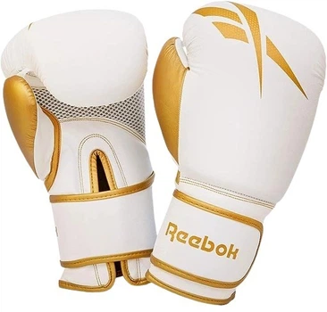Боксерские перчатки Reebok Boxing Gloves белый, золото Муж 10 унций RSCB-11117GD 10