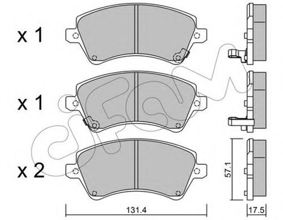 Тормозные колодки пер. Corolla (04-13) Cifam (8224460)