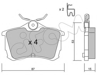 Тормозные колодки зад. Honda Accord 98-08 (TRW) Cifam (8224650)