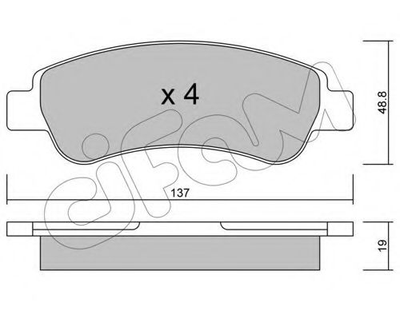 Тормозные колодки Boxer/Ducato/Jumper (06-21) Cifam (8227100)