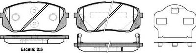 Гальмівні колодки пер. Kia Carens 07-/Sportage 04- (mando) Woking (P1202302)