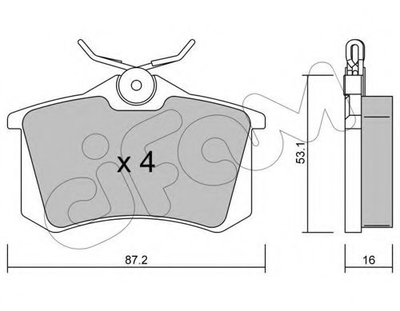Гальмівні колодки зад. Caddy/Golf/Octavia (TRW) Cifam (8221002)