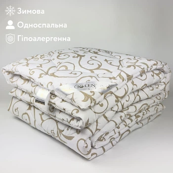 Одеяло антиаллергенное зимнее полуторное IGLEN BS 140х205 в бязи (140205BS)
