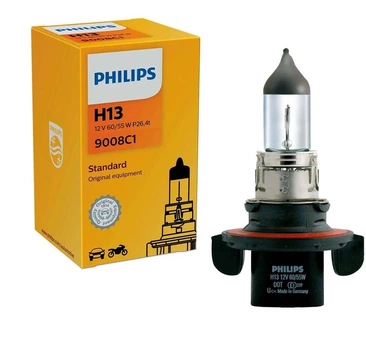 Галогенная автолампа PHILIPS H13 Standard 9008C1 2V 60/55W P26.4 (01080)