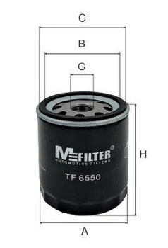 Фильтр масляный Caddy II 1.4/1.6i / Golf IV/V/Seat MFilter (TF6550)