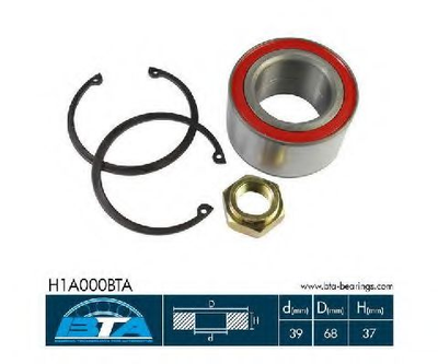 Підшипник колеса,комплект BTA Bearing Technology for Automotive (H1A000BTA)