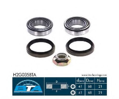 Підшипник колеса,комплект BTA Bearing Technology for Automotive (H2G035BTA)