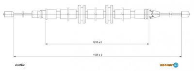 Трос зупиночних гальм Adriauto (4102801)