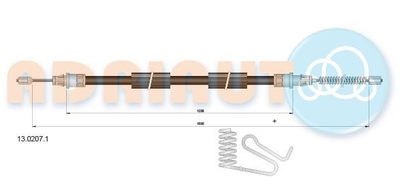 Трос зупиночних гальм Adriauto (1302071)
