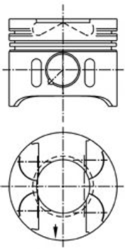 Поршень Vito CDI (88mm/STD)(палець 30mm) Kolbenschmidt (97409600)