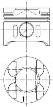 Поршень Vito CDI (88mm/STD)(палець 30mm) Kolbenschmidt (97409600)