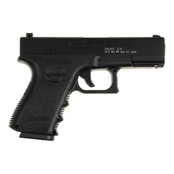 Страйкбольний пістолет Galaxy Glock 17 метал чорний