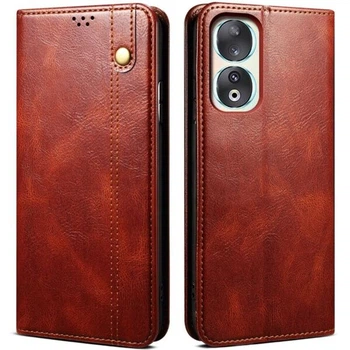 Чехол-книжка с кармашками UniCase Leather Wallet для Honor 90 - Brown