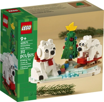 Zestaw klocków LEGO Zimowe niedźwiedzie polarne 312 elementów (40571)