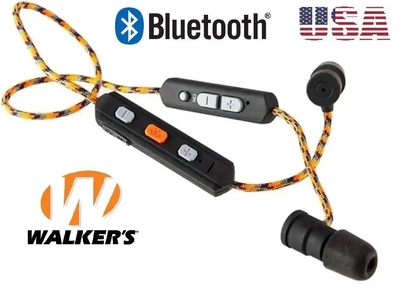 Активные блютуз наушники Walker's Flexible Ear Bud Rope Hearing Enhancer NRR (оценка снижения шума) 30 дБ / Bluetooth