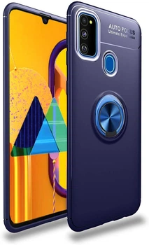 Чохол TPU Ring для Samsung Galaxy M30s / M307F бампер накладка з підставкою Blue Без бренду