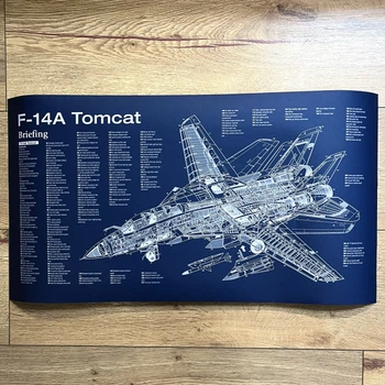 Постер з винищувачем F-14A Tomcat