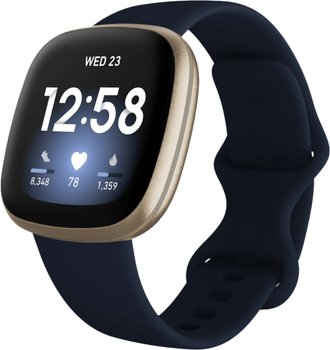 Смарт-годинник Fitbit Versa 3 Gold/Navy (FB511GLNV)