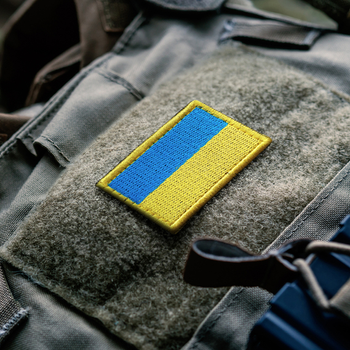 Набір шевронів 2 шт, нашивка на липучці Прапор України, вишитий патч 3х5 см