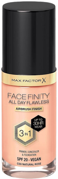 Podkład matujący Max Factor Facefinity All Day Flawless 3 w 1 C50 Natural Rose 30 ml (3616303999452)