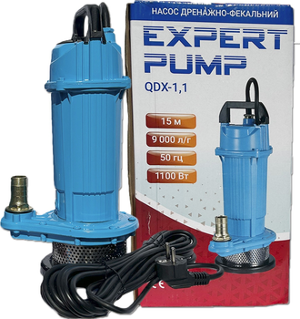 Насос дренажний EXPERT PUMP QDX 1.1 для брудної води, відкачування септиків