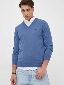 Пуловер чоловічий Tommy Hilfiger Regular Fit MW0MW22349 2XL Синій (8720643110660)