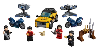 Zestaw klocków Lego Super Heroes Marvel Ucieczka przed Dziesięcioma Pierścieniami 321 części (76176)