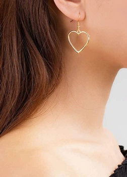 Женские серьги Нежное Сердце No Brand 824-01 Золотой