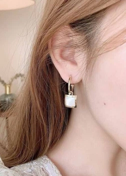 Женские серьги Нежность в Квадрате No Brand 825-01 Золотой