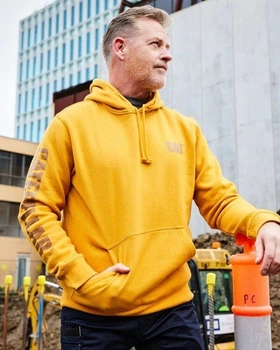 Товстовка чоловіча CAT Men's Trademark Banner Hoodie Mustard Yellow Heather розмір XL