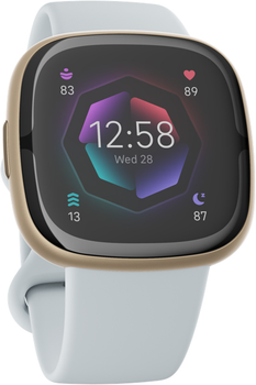 Смарт-годинник Fitbit Sense 2 Blue Mist/Soft Gold (FB521GLBM)