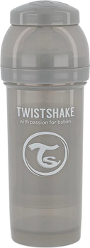 Butelka do karmienia antykolkowa Twistshake z silikonowym smoczkiem 260 ml szara (7350083122605)