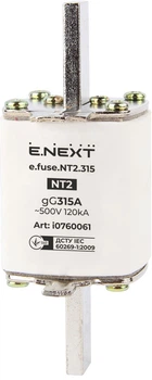 Предохранитель ножевой с плавкой вставкой NT2 315А gG [i0760061] e.fuse.nt2.315 E.NEXT