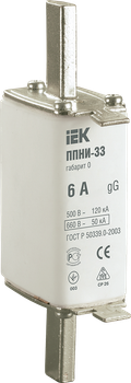 Предохранитель ножевой с плавкой вставкой NH0 6A gG [DPP20-006] ППНИ-33
