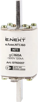 Предохранитель ножевой с плавкой вставкой NT1 160А gG [i0760057] e.fuse.nt1.160 E.NEXT