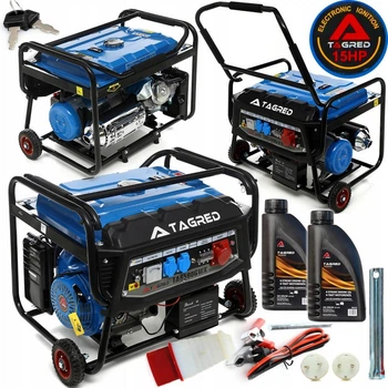 Профессиональный бензиновый трехфазный генератор TAGRED 6500W 230v\380v