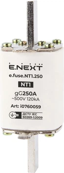 Предохранитель ножевой с плавкой вставкой NT1 250А gG [i0760059] e.fuse.nt1.250 E.NEXT
