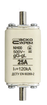 Предохранитель ножевой с плавкой вставкой NH 00 25A gG АСКО (A0050010009)