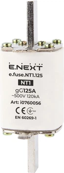 Предохранитель ножевой с плавкой вставкой NT1 125А gG [i0760056] e.fuse.nt1.125 E.NEXT