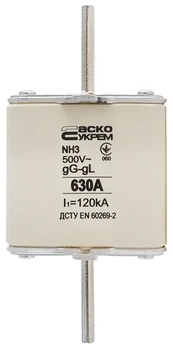 Предохранитель ножевой с плавкой вставкой NH3 630A gG АСКО (A0050010041)
