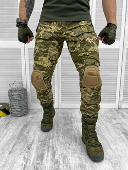 Брюки с наколенниками TACTICAL COMBAT LOGOS пиксель чоловічи розмір L