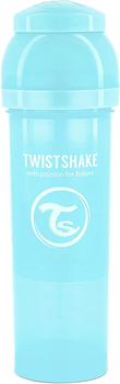Butelka do karmienia antykolkowa Twistshake z silikonowym smoczkiem 330 ml niebieska (7350083122629)