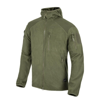 Кофта Alpha Hoodie Tactical Jacket - Grid Fleece Helikon-Tex Олива M