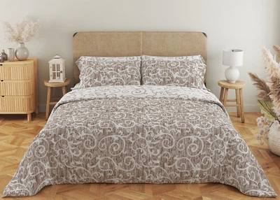 Комплект постельного белья ТЕП Soft dreams Beige and White (Бежевый и белый) полуторный 145х210